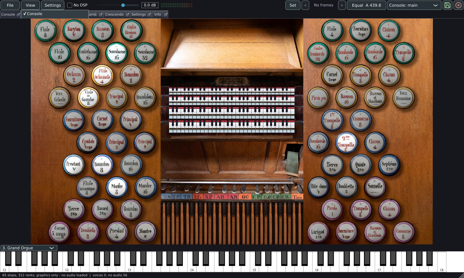 The on-screen keyboard