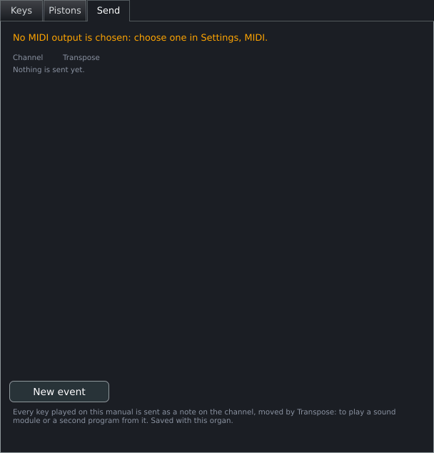 The Send tab of a manual