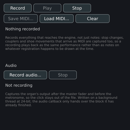 The Recorder window