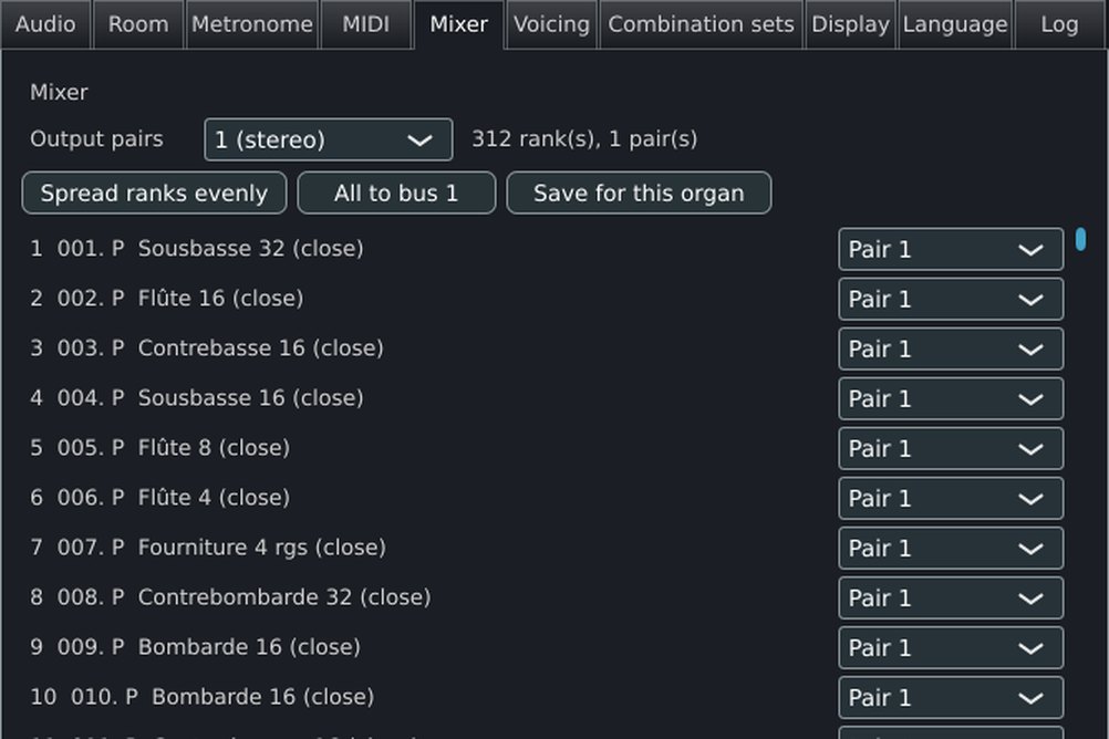 Mixer tab